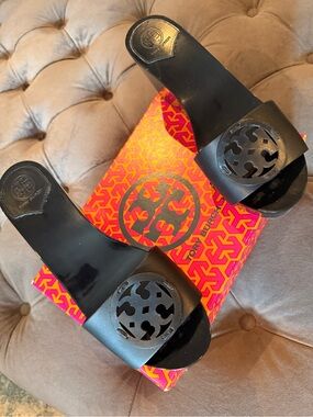 Tory Burch Black Miller 80mm Platform Slide